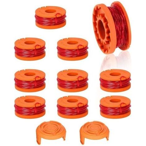 Bobine De Rechange Compatible Tondeuse Gazon Sans Fil Capuchon Alimentation Cordon Désherbage Automatique Lot 10 (1/4)