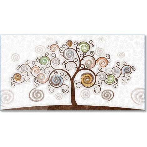 Lupia - Quadro Moderno Stampa su Vetro Temperato GLASS THREE WHITE  Alta Definizione e Lucentezza di Colori  Design Elegante per Soggiorno, Camera, Ufficio  Facile da Appendere, 73x139 cm, Vetro (1/4)