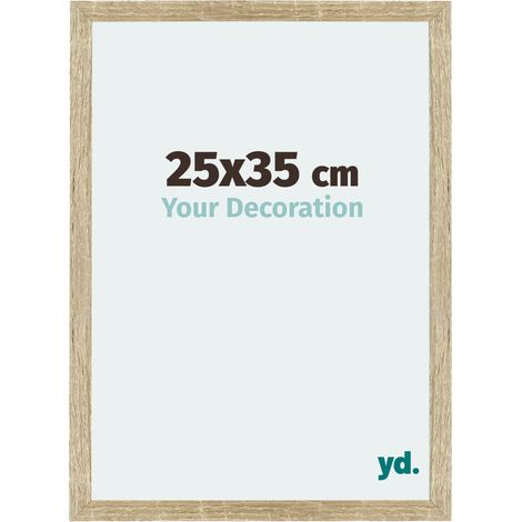 Your Decoration - 25x35 cm - Cadres Photo en MDF Avec Verre acrylique - Anti-Reflet - Excellente Qualité - Chêne Sonoma - Cadre Decoration Murale - Mura.