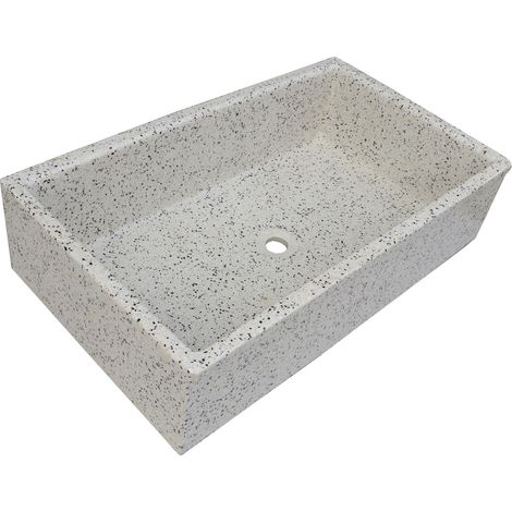 Pila, Pilón, Fregadero o Lavadero de piedra dálmata de 91x53x22 cm.