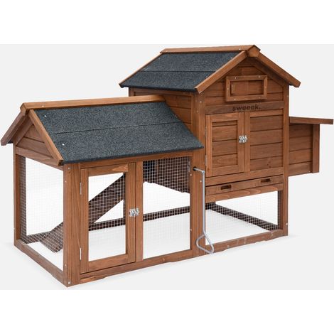 Pollaio in legno con recinto per 3 galline (1/5)