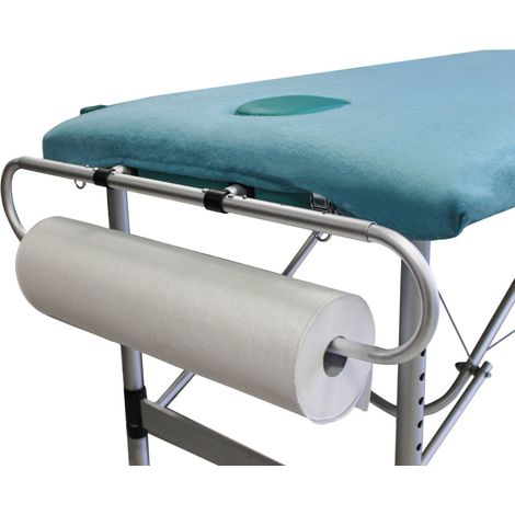 Support rouleau de drap d'examen extensible pour table de massage – Ajustable de 73 à 93 cm – Tubes en aluminium légers – Installation facile – Vivezen