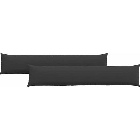 Cojines de sofá 2 pcs Negro 200 x 40 cm tela vidaXL