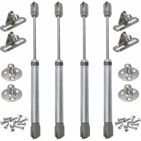 Ulisem 4 Stück 120 N hydraulische Möbel-Gasdruckfedern, Gasfedern, Original-Gasdruckfedern für Küchenschranktüren, pneumatischer Arm für Schranktürlift, Superma (1/5)