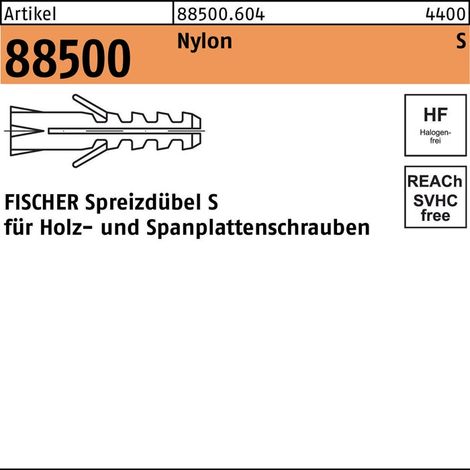 Fischer Spreizdübel S ø 16x80 mm Kunststoffdübel für Beton- und Mauerwerkstoffe