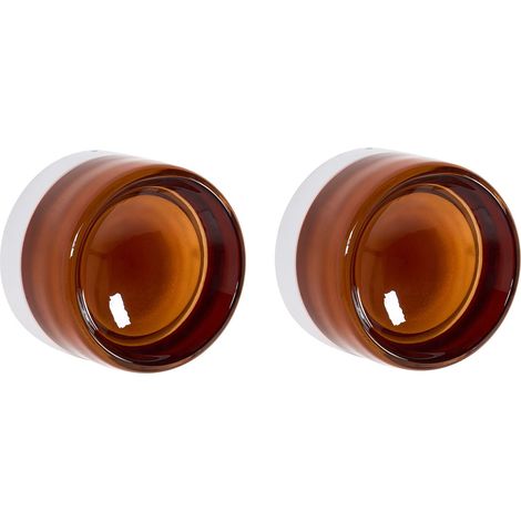 Set di 2 lampade da parete per esterni in metallo e alluminio marrone Xallas (1/5)