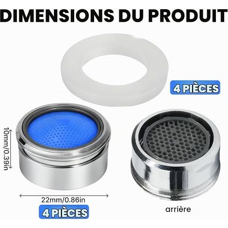 Mousseur Robinet M22 Robinet Filtre Aérateur Robinet Cuisine Salle de Bain (1/4)