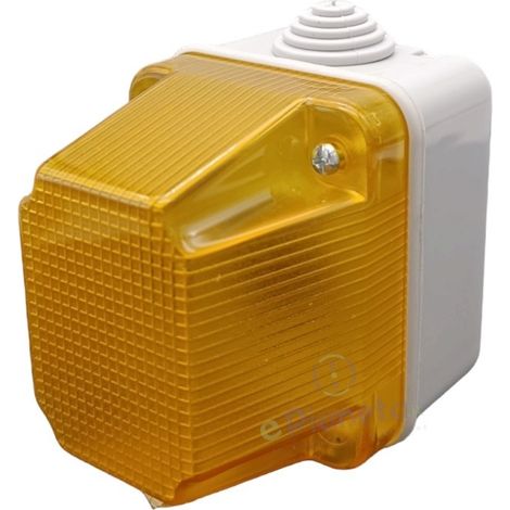 Segnalatori luminosi luce spia rosso giallo verde segnalazioni stagna IP55 per esterno attacco E14 di sicurezza  Giallo