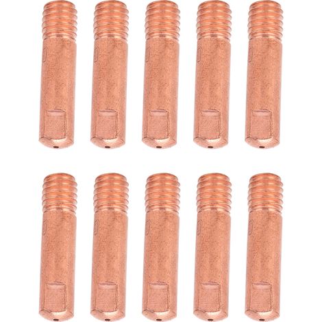 10 Buses de contact M6 en cuivre, embouts conducteurs 15AKx0,8mm pour pistolet de soudage MIG, accessoires torche, pack de 10 pièces (1/5)