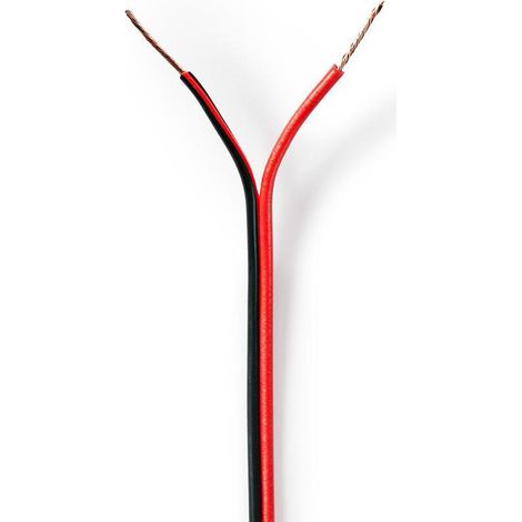 Cable de altavoz 2x 050 mm acc 1000 metros redondo pvc rojo negro embalsamar