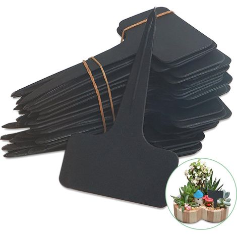 100 étiquettes imperméables pour plantes - Étiquettes de pépinière de haute qualité - Noires 6 x 10 cm (1/5)