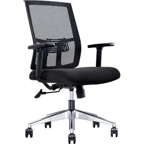 SVITA Premium Bürostuhl Netzbezug schwarz Schreibtischstuhl Drehstuhl Chefsessel (1/5)