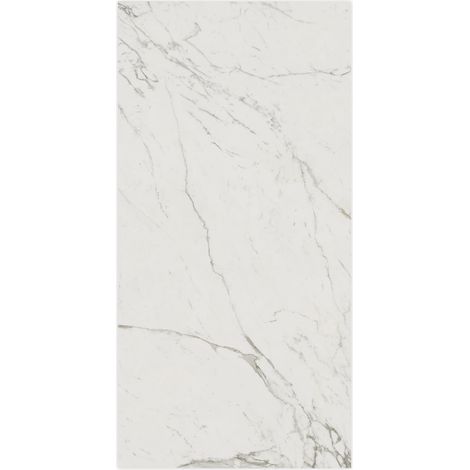 Carrelage effet Marbre Blanc Calacatta Extra 240x120x0,9 cm Brillant Clarenza - Mur intérieur (vendu par carton de 2,88 m²) - RO'MA CARRELAGE