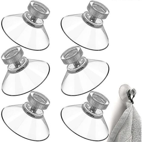 Diyexpert Lot de 6 ventouses de 30 mm avec plaque adhésive (1/4)