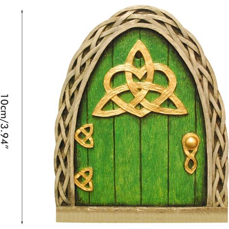 Porte féerique pour arbres, miniature de jardin féerique, accessoires de décoration extérieure, sculpture décorative pour chambre d'enfant, arbres muraux (1/5)