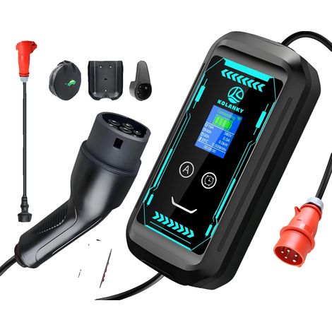Cargador portátil para vehículos eléctricos, 11 kW de potencia, control inalámbrico, F2-11kw-APP (1/2)
