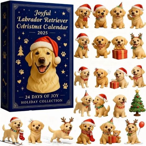 Calendrier De Lavent - Ornements En Acrylique En Forme De Chien - Décoration Pour Arbre De Noël - 24 Jours - 1 Pièce (1/3)
