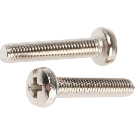 Vis à métaux RS PRO M3 à tête Cylindrique Cruciforme en Laiton, 16mm ( Prix pour Sachet de 100 )