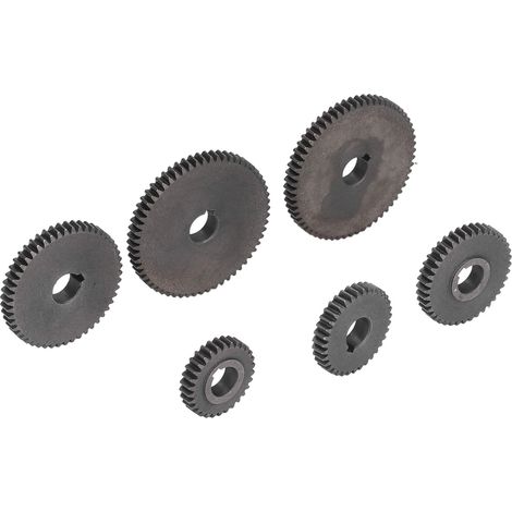 Jeu de 9 engrenages métalliques pour mini-tour et machine à découper : 2xT60, 2xT50, 1xT45, 2xT40, 1xT35, 1xT30 (1/5)