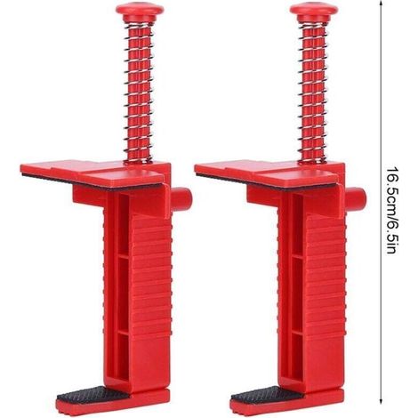 Bardusch - Set di 2 cursori di livellamento - Strumento per muratura, strumento di misurazione e livellamento, accessorio per ingegneria, rosso (1/3)