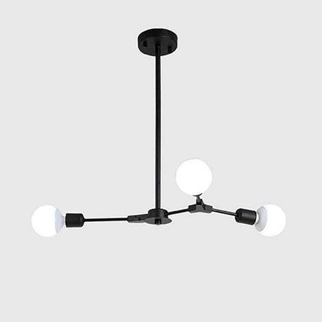 Suspension E27 de style industriel, idéale pour les salons, les chambres et autres espaces plafonnier créatif, moderne et minimaliste. (1/5)