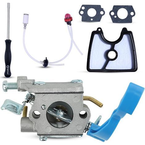 Kit Carburateur pour Husqvarna 125B 125BVX 125BX, ADEFOL Pièces de Rechange Accessoire Moteur Numéro de Pièce OEM C1Q-W37 Kit de Mise au Point du Carburateur (1/4)