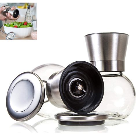 ensemble de broyeur en acier inoxydable -Broyeur à verre circulaire avec rotor en céramique réglable (1/5)