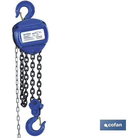Palan manuel de 2,0 t avec une levée de 6 m et une chaîne robuste de classe 80 (1/4)