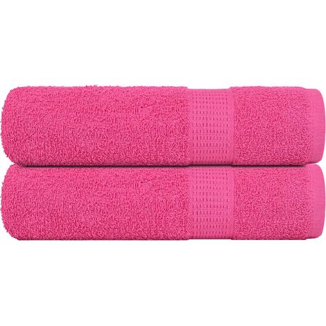 Serviettes FROGN, lot de 2, roses, 50 x 100 cm, 360 g/m²