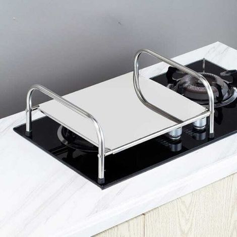 Induktionskochfeld-Ständer aus Edelstahl, robuster und moderner Tischständer, Metallic-Farbe, 39,5 x 34 x 17,5 cm (1/5)