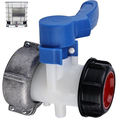IBC Adaptateur Universel pour Réservoir Vanne Papillon Adaptateur DN50 75 mm, Vanne Papillon Adaptateur, IBC Adaptateur de Réservoir d'eau Universel pour Robinet de vidange (1/5)