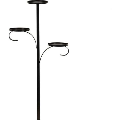 Tree Topper - 3 Tier Candle Holder - For Christmas Tree Decoration - Black - Metal - 30 x 20 x 10 cm - 1 Piece (1/5)