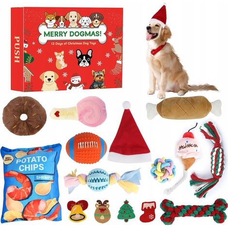 Adventskalender für Hunde, Hundespielzeug, 12 Tage voller Überraschungen für Ihren Hund