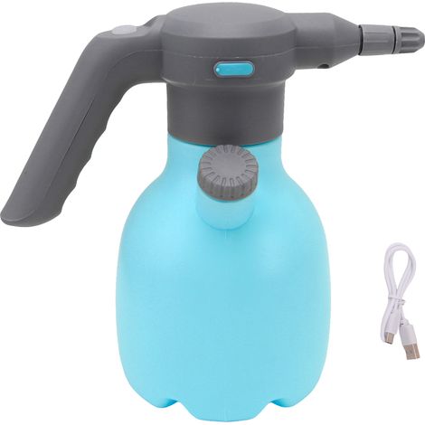 Tragbare, wiederaufladbare elektrische Gartenspritze mit 1,5 l Fassungsvermögen zur automatischen Bewässerung von Gartenpflanzen, blau, ohne Schwenkdüse (1/5)