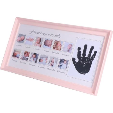 Cadre photo TOYANDONA pour nouveau né empreintes de mains et (1/5)