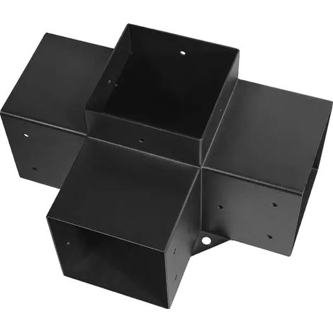 Kit de soporte para pérgola, construcción de acero al carbono, uso exterior, negro. (1/2)