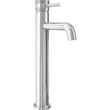 Core Chrome Finish Modern Round Style Tall Mono Basin mixer Bathroom Tap