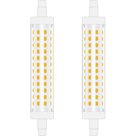 118 mm R7S LED-Lampe, 10 W, neutralweiß (4000 K), linearer Doppelstrahler, Ersatz für 100-W-Halogenlampen, ideal für Schlafzimmer und Badezimmer, nicht dimmbar, 2 Stück (1/5)