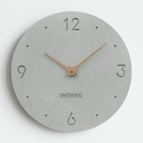 No Ticking Wall Clock The Clock Without Second Hand Absolutely Quiet 12 "(29cm × 29cm), Ideal Living Accessories (15" (38CM x 38CM) Gray A) (1/5)