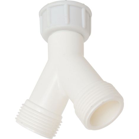 Raccord de jonction en Y pour tuyau d'alimentation machine à laver - 3/4 (1/2)