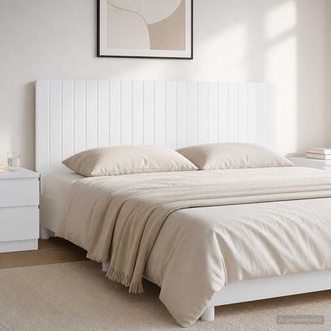 vidaXL Cabecero montada en la pared ZWOLLE Blanco Brillante (1/5)