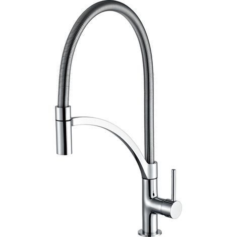 Grifo de cocina con mezclador monomando extraíble Design Cromo (1/2)