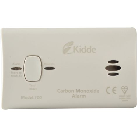 Kidde K7CO Carbon Monoxide Alarm with 10-Year Sensor, Kitemarked, 10-Year Warranty, and 10-Year Life Span