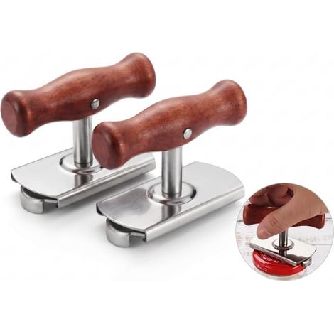 ouvre-bocaux pour mains arthritiques, ouvre-bocal en bois pour mains faibles (Royaume-Uni), ouvre-bouteille, ouvre-couvercles manuels sans effort en acier inoxydable, pinces à bocaux automatiques ergo (1/5)