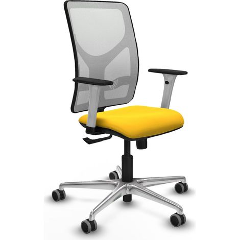 Chaise de bureau piqueras y crespo Motilla blanc maille simili cuir (1/2)