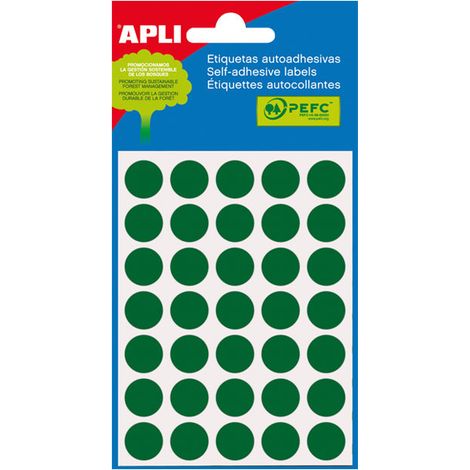 APL B.5H ETIQ DIAM 13MM VERDE