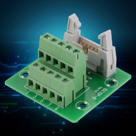 Connecteur IDC10P à 10 broches pour connexion à un automate programmable, avec support. (1/5)