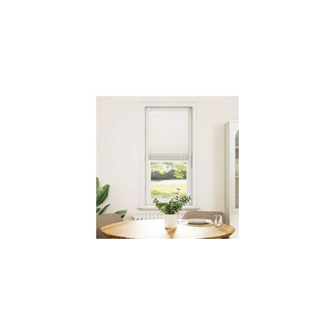 Store plissé occultant 60×125 cm Blanc - Crezuo (1/4)