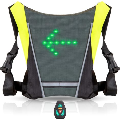 Chaleco reflectante para montar a caballo: dispositivo de seguridad para scooters, bicicletas, bicicletas de montaña y running, recargable por USB con LED intermitente y control remoto, fácil de insta (1/5)