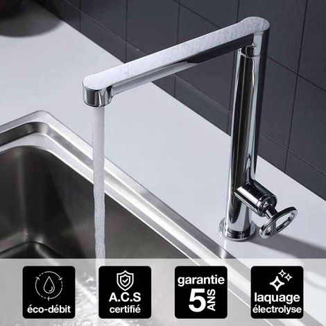 Robinet Mitigeur de Cuisine anti-calcaire Chrome IMEX OLIMPO GCC033 (1/4)